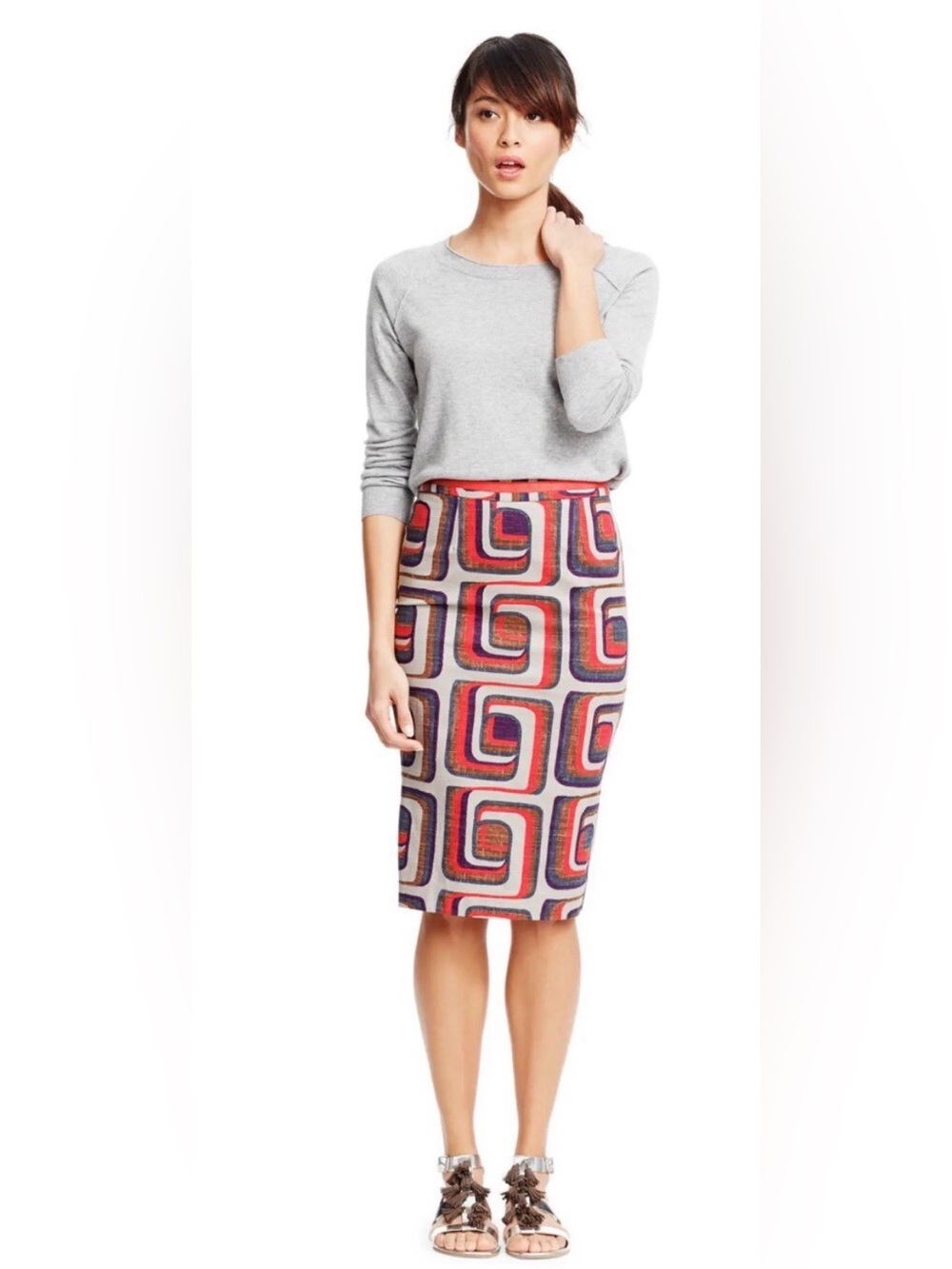 Boden•Retro Geometric Pencil Skirt•Sz 10